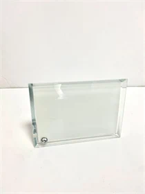 לוח זכוכית עם מסגרת שקופה 15x20